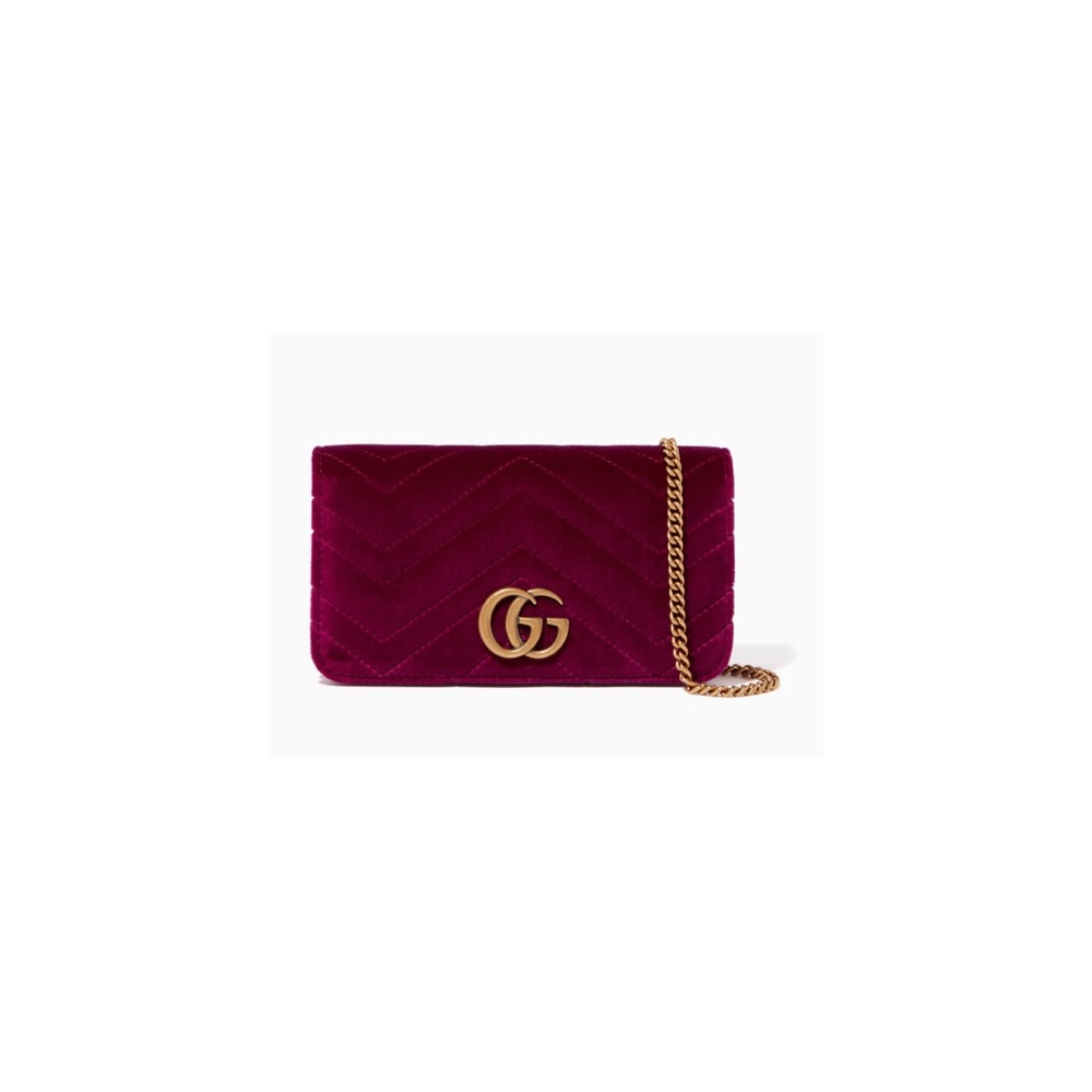 Gucci GG Marmont 2.0 Matelassé Velvet Shoulder Bag